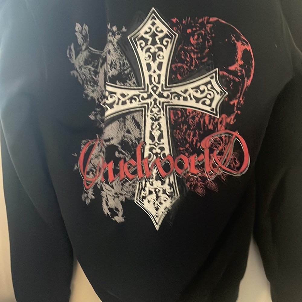 black Cross zip up